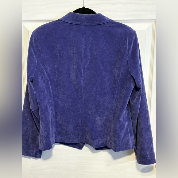 WOMENS R.O.T. DARK LAVENDER CORDUROY LONG SLEEVE FRONT THREE BUTTON CLOSURE SZ L - Picture 8 of 14